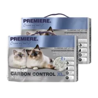 PREMIERE Carbon Control Multi-Cat XL Klumpstreu Katze 2x12 l