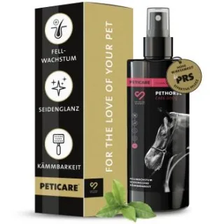 Peticare Fell-Pflege Spray für Pferde, Fellwachstum Seidenglanz Kämmbarkeit
