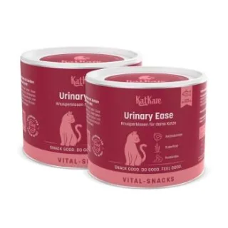 KatKare Vital Snacks Urinary Ease - Knusperkissen für das Harnwegssystem Deiner Katze mit blasenschützenden Wirkstoffen, Superfoods, Postbiotika und Omega-3 2x150 g