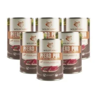 Wildfang Nassfutter Pferd pur - BARF Qualität 6x800 g