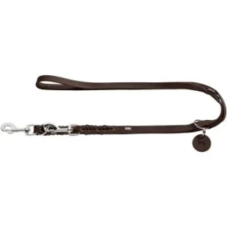 Hunter Verstellbare Führleine Solid Education dunkelbraun 1,3 cm, 2,5 m