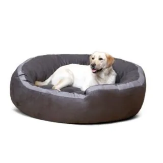 Tierlando LANA Hundebett Hundesofa M L XL Velours MEGA DICK SUPERWEICH schwarz/ graphit 1,2 m, 30 cm, 1,05 m