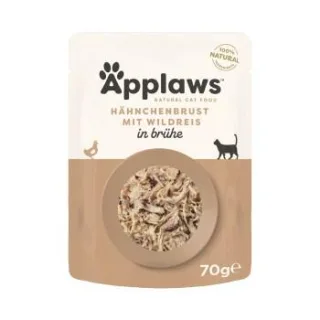 Applaws Nassfutter Katze Adult Hühnerbrust und Wild Reis 48x70 g