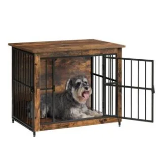 FEANDREA Hundekäfig Möbel Beistelltisch hochbelastbar M-L bis 20/32 kg