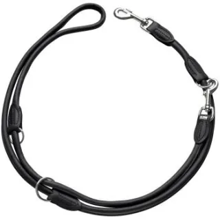 Hunter Verstellbare Führleine Round & Soft schwarz S-M
