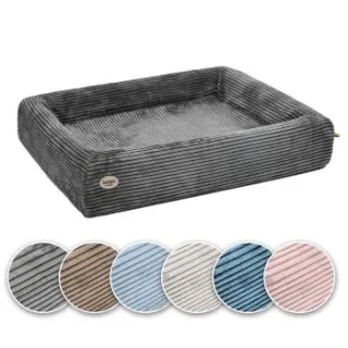SABRO Hundebett KUDDE Cord dunkelgrau 70 cm, 85 cm