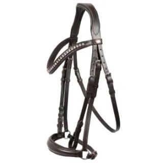 Hans Melzer Horse Equipment Hans Melzer Trense Calgary hannoversches Reithalfter braun/silber WB (Warmblut)
