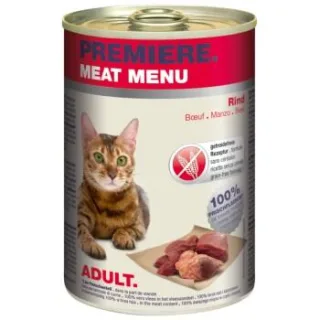 PREMIERE Meat Menu Nassfutter Katze Adult Rind 24x400 g