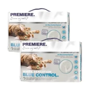 PREMIERE Blue Control White Sensation Klumpstreu Katze 2x12 l