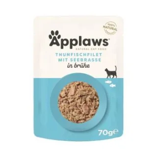 Applaws Nassfutter Katze Adult Thunfisch und Seebrasse 24x70 g