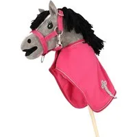 QHP Fleecedecke Hobby horse - fuchsia