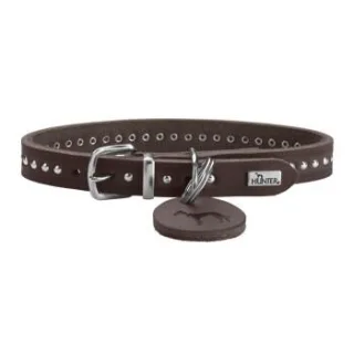 Hunter Halsband Aalborg Style dunkelbraun 42 cm
