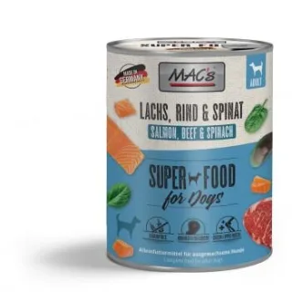 MAC's Nassfutter Hund Adult Lachs und Pasta und Spinat 6x800 g