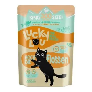 Lucky Lou Nassfutter Katze Adult Geflügel und Forelle 24x300 g