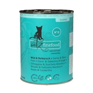 Catz finefood Nassfutter Katze Classic Adult No. 21 Wild und Rotbarsch 24x400 g