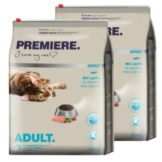 PREMIERE Meat Menu Trockenfutter Katze Adult Lachs 2x10 kg