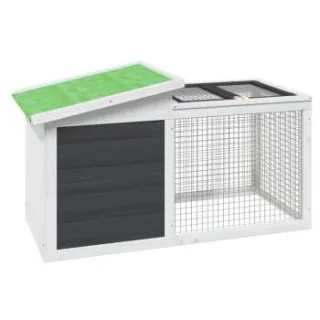 VidaXL Kaninchenstall 100,5x54x55cm (L x B x H) grau