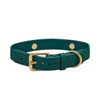 Barkalot Hundehalsband Veganes Leder grün XL