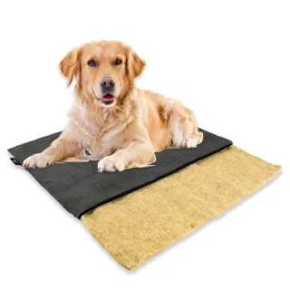 Rohrschneider mümmi Hundematte Hanf, abnehmbarer Cordbezug dunkelgrau 68 cm, 2 cm, 50 cm