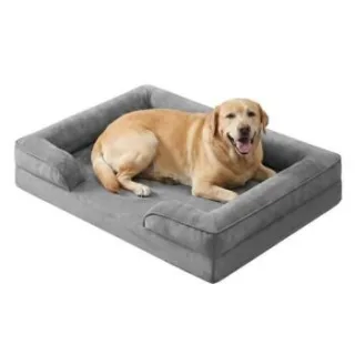 FEANDREA Orthopädisches Hundebett M-XXXL, abnehmbarer Bezug, erhöhte Ränder, rutschfest XXL