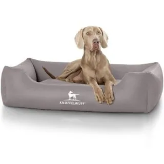 Knuffelwuff Kunstleder Hundebett Sidney grau XL