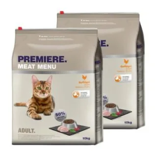 PREMIERE Meat Menu Trockenfutter Katze Adult Geflügel 2x10 kg
