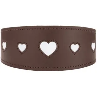 Hunter Windhundhalsband love braun S-M
