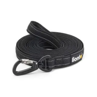 Lionto Gummierte Schleppleine für Hunde, reflektierend 20 m