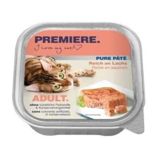 PREMIERE Pure Paté Nassfutter Katze Adult Lachs 64x100 g