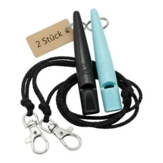 ACME 210.5 Doppelpack Hundepfeife mit Pfeifenband hellblau