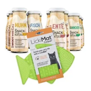 SmoothieCat Mix + Lickimat Grün 12x150 g