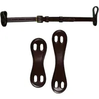 Dy'on Sperriemen 1/2'' mit 2 abnehmbaren Befestigungsschlaufen, Warmblut D-Collection - Braun