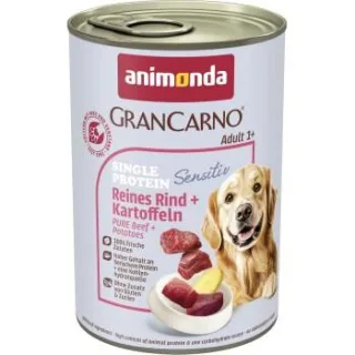 animonda GranCarno Sensitiv Nassfutter Hund Adult, Rind und Kartoffel 12x400 g