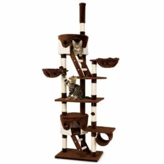 Lionto Kratzbaum XXL, Höhenverstellbar (230 - 250 cm) braun/ beige