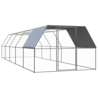 VidaXL Hühnerkäfig mit Teilüberdachung 3 m, 10 m, 2 m