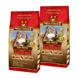 WOLFSBLUT Nassfutter Hund Adult Red Rock mit Kängurufleisch 2x2 kg