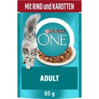 Purina ONE Adult mit Rind und Karotten 26x85 g