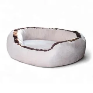 Tierlando LANA Hundebett Hundesofa M L XL Velours MEGA DICK SUPERWEICH creme 1 m, 30 cm, 90 cm