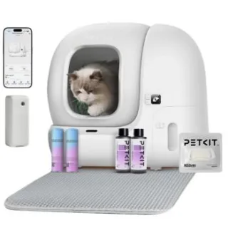 PetKit Pura Max 2 Selbstreinigende Katzentoilette, 76 l Katzentoilette, selbstreinigend, xSecure, Geruchsbeseitigung, App-Steuerung, großes Fassungsvermögen, für mehrere Katzen