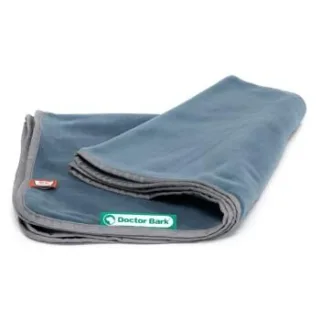 Doctor Bark Kuscheldecke Fleece blau/ grau L
