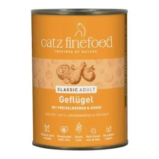 Catz finefood Nassfutter Katze Classic Adult mit Geflügel 24x400 g
