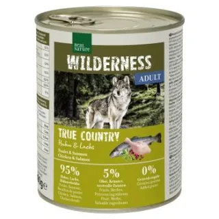 REAL NATURE WILDERNESS Nassfutter Hund, Adult, True Country, Huhn und Lachs 12x800 g