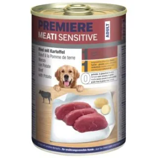 PREMIERE Meati Sensitive Nassfutter Hund, Adult, Rind und Kartoffel 24x400 g