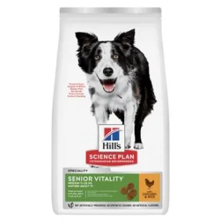 Hill's Science Plan Trockenfutter Hund, Senior Vitality Medium Mature Adult, mit Huhn und Reis 2x14 kg