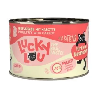 Lucky Lou Nassfutter Katze Kitten Geflügel 24x200 g