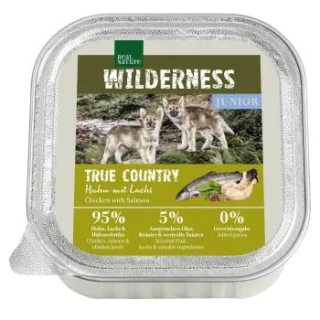 REAL NATURE WILDERNESS Nassfutter Hund, Junior, True Country, Huhn mit Lachs 64x100 g