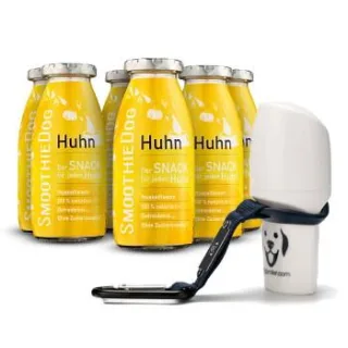 SmoothieDog 6er Huhn + Doggyroller Blau M