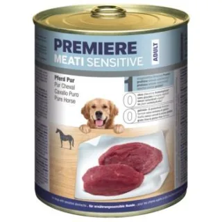 PREMIERE Meati Sensitive Pur Nassfutter Hund, Adult, Pferd pur 12x800 g