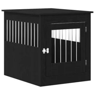 VidaXL Hundekäfig im Möbel-Stil graphit schwarz 80 cm, 64,5 cm, 71 cm