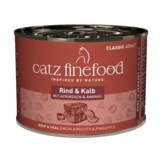 Catz finefood Nassfutter Katze Classic Adult Rind und Kalb 12x200 g
